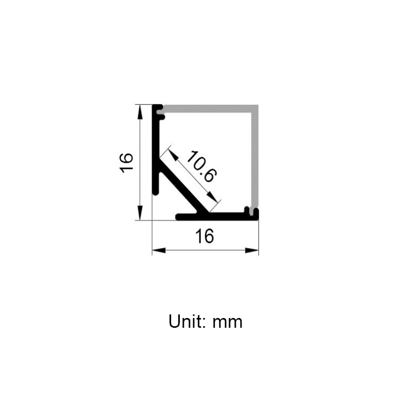 Corner Channel Aluminum LED Profile For 10mm LED Strip Lights Corner Channel Aluminum LED Profile For 10mm LED Strip Lights